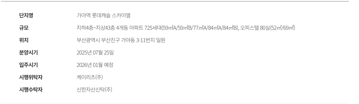 가야역 롯데캐슬 스카이엘